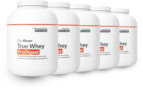 GymBeam True Whey ProDigest 2000 g varianty