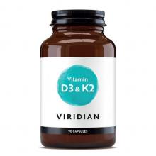 VIRIDIAN Vitamin D3 and K2 90 kapslí