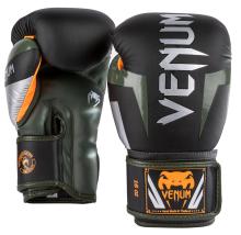 Boxerské rukavice Elite Boxing Gloves černá/stříbrná/Khaki VENUM vel. 10oz